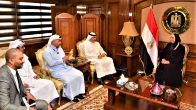 وزيرة التجارة تبحث ومدير مجلس الإمارات للشركات الدفاعية فرص الاستثمار في مصر