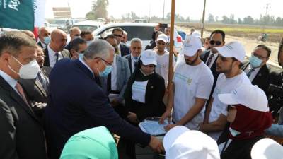 وزير الزراعة ومحافظ الغربية يتفقدان الأعمال الإنشائية لمركز الخدمات الزراعية بقرية نهطاي