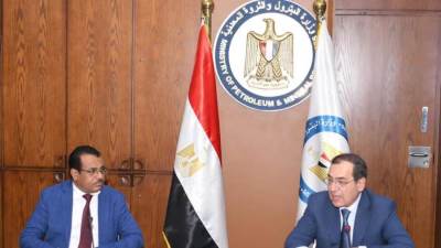 وزير البترول يستقبل نظيره اليمني لبحث التعاون المشترك