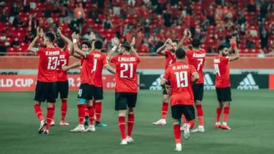 لاعبو الاهلي يستعدون لمباراة مصر و ليبيا مساء اليوم