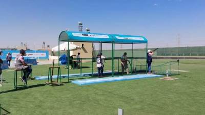 رماة العالم بملاعب العاصمة الإدارية فى بطولة الجائزة الكبرى للأطباق المروحية