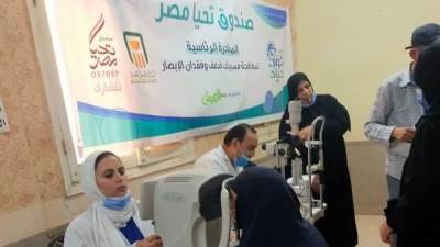 قوافل المبادرة الرئاسية "نور حياة" تستقبل 7 آلاف مواطن لعلاج أمراض العيون