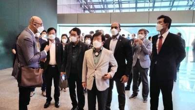 رئيس الجمعية الوطنية بكوريا الجنوبية يزور المتحف الوطني للحضارة المصرية ومجمع الأديان