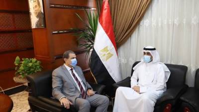 سعفان" و"المطيري" يبحثان الاستعداد لعقد مجلس إدارة "العمل العربية" بقطر