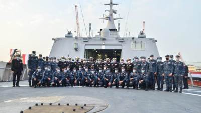 فيديو.. القوات البحرية تحتفل بعيدها 54 بتنفيذ عدد من التشكيلات البحرية والجوية