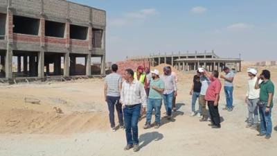 رئيس جهاز مدينة بدر يتابع تنفيذ ناد رياضى جديد بمساحة 106000 م٢