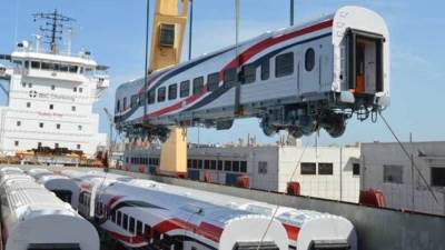 ميناء الإسكندرية يستقبل 1300 عربة قطار روسية جديدة خلال أكتوبر الجاري