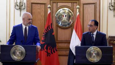 رئيسا الوزراء المصري والألباني يعقدان مؤتمرا صحفيا عقب جلسة مشاورات موسعة