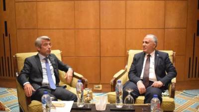 "عبد العاطى"يلتقى وزير المياه والطاقة اللبنانى ونائب وزير المياه والبيئه والزراعه السعودي