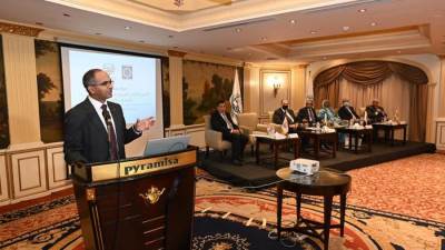 نائب وزير الإسكان يُشارك في فعاليات الندوة الحوارية عن ملف الأمن المائي العربي