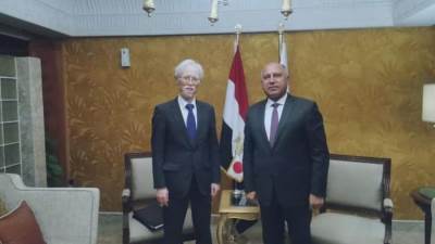 وزير النقل يستقبل سفير اليابان بالقاهرة بمناسبة انتهاء فترة عمله