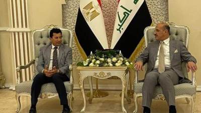 وزير الرياضة يصل العراق للمشاركة في احتفالية إعلان "بغداد عاصمة الشباب العربي"