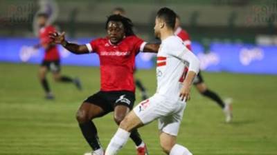 الزمالك يتقدم على طلائع الجيش بهدف مقابل لا شيء في الشوط الاول