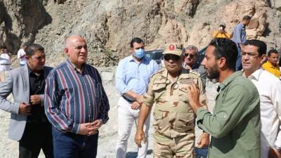  وزير الري يفتتح أعمال للحماية من أخطار السيول بمحافظة جنوب سيناء