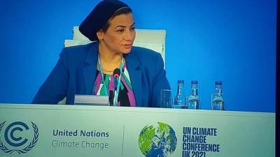 وزيرة البيئة تترأس أحد جلسات الحوار الوزارى لتمويل المناخ بجلاسكو