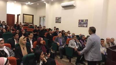 جانب من دورة الاستراتيجية "لشباب جامعة القاهرة"ومعاهد وزارة التعليم بأكاديمية ناصر العسكرية