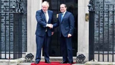 الرئيس السيسي يتلقى اتصالاً هاتفياً من رئيس الوزراء البريطاني بوريس جونسون