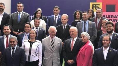 "وزيرة البيئة"تشارك الأمير تشارلز ولى العهد البريطانى فى زيارته واجتماعاته بالمبنى اليونانى