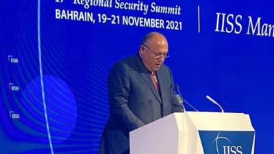 وزير الخارجية يلقي كلمة أمام الدورة السابعة عشر لحوار المنامة