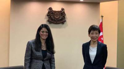 وزيرة التعاون الدولي تلتقي وزير البيئة والاستدامة بدولة سنغافورة وتستعرض تجربة مصر