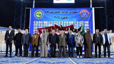 وزير الرياضة يشهد حفل توزيع جوائز البطولة العربية لدراجات المضمار