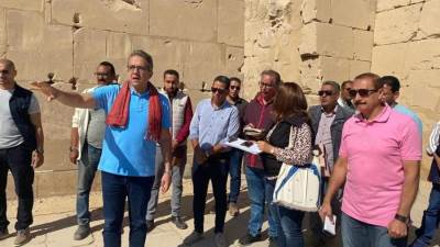 وزير السياحة يتابع التجهيزات النهائية الخاصة بفعالية "الأقصر...طريق الكباش"