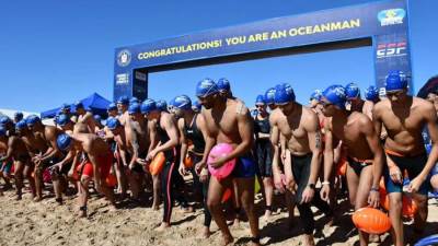 الرياضة: انطلاق بطولة أوشن مان العالمية Ocean man للسباحة بمشاركة ٨٠٠رياضي من٤٠دولة