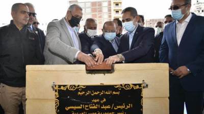 "شعراوي" و"القصير" ومحافظ الغربية يضعون حجر أساس إنشاء مجمع إداري وطبي بطنطا