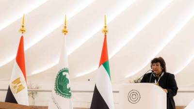 وزيرة الثقافة تشارك في مؤتمرة اعلان جدول الدورة الـ 22 لمؤتمر الوزراء