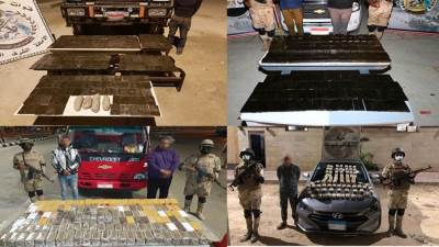 عيون مصر الساهرة.. قوات حرس الحدود تضبط 240 قطعة سلاح ومواد مخدرة