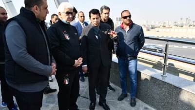 وزير الرياضة يتابع الأعمال الإنشائية بنادي "النادي بشيراتون"  