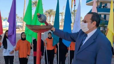 إطلاق شعلة اولمبياد المرحلة التمهيدية للمحافظات الحدودية المصرية