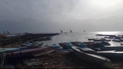 بسبب الأحوال الجوية..  توقف حركة الملاحة بمياه البحر المتوسط بكفر الشيخ