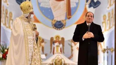 تعرف على رسائل السيسي من قداس الميلاد المجيد