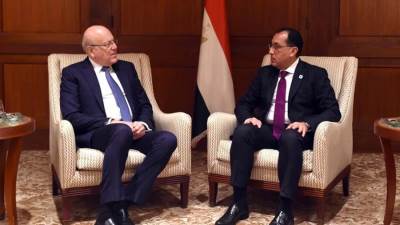 رئيس الوزراء يلتقى رئيس الحكومة اللبنانية بمنتدى شباب العالم بشرم الشيخ