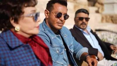 بالصور مصطفى شعبان يواصل تصوير دايما عامر