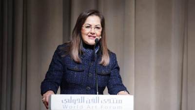 وزيرة التخطيط تشارك في منتدى الفن الدولي بالمتحف القومي للحضارة المصرية