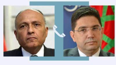وزير الخارجية المصري يتلقى اتصالاً هاتفياً من نظيره المغربي لبحث سبل التعاون