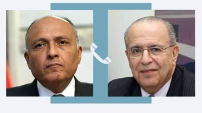 سامح شكري يتلقى اتصالاً هاتفياً من وزير الخارجية القبرصي الجديد