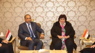وزيرة الثقافة تلتقي نظيرها العراقي لبحث سبل التعاون الثقافي بين البلدين