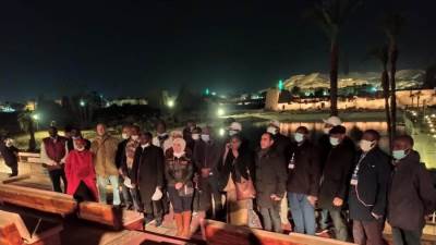 سفراء الدول الأفريقية  فى الصوت والضوء بالكرنك