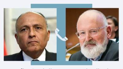 "شكري" يتلقى اتصالاً من نائب رئيس مفوضية الاتحاد الأوروبي بموضوعات تغير المُناخ