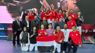 وزير الرياضة يشيد بنتائج بعثة المنتخب المشاركة بكأس العرب للتايكوندو بالإمارات