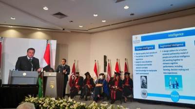 وزير التعليم العالي يشهد حفل تخرج طلاب الكليات جامعة نيو جيزة