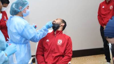 مسحة طبية للاعبي الأهلي استعدادًا لمباراة بالميراس