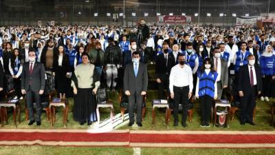 وزير الرياضة يشهد اليوم السنوي لمبادرة "شباب يدير شباب بمشاركة 1500شاب وفتاة"