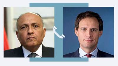 وزير الخارجية سامح شكري يتلقى اتصالاً هاتفياً من وزير الخارجية الهولندي