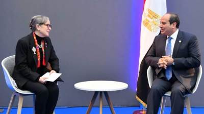 الرئيس السيسي يلتقي مع نجلاء بودن رئيسة الوزراء التونسية