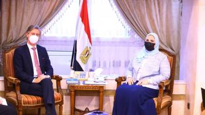 "القباج" تستقبل الممثل المقيم لبرنامج الأمم المتحدة الإنمائي في مصر لبحث التعاون