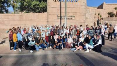 المشاركات في الفوج الثاني لطلاب الجامعات في زيارة لمتحف النوبة